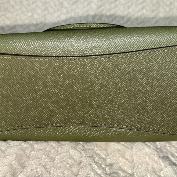 Coach Mini Sage Carryall in military green crossgrain leather with wallet - Picture 3 of 10